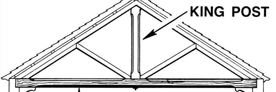 King post truss diagram