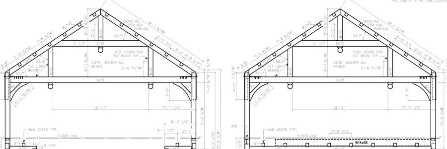 Queen post truss with two verticals