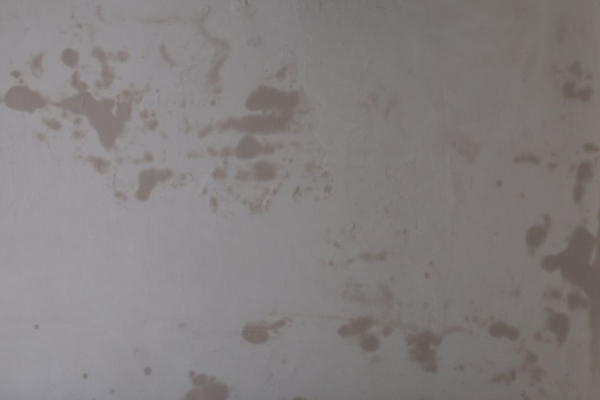 deliquescent salts on wall